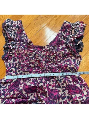 House of Harlow 1960 floral midi/maxi poplin cotton dress Sz L Fairy Cottagecore thumbnail 6