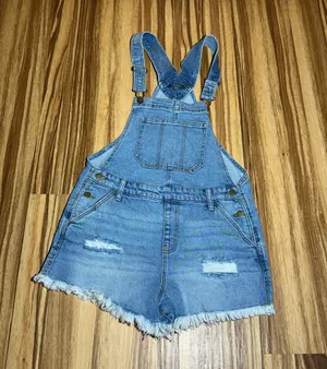 Wild Fable Denim Overall Shorts SizeS thumbnail 1