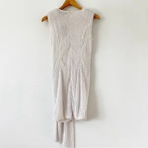 Peace + Love White Sequin Wrap Bridal Bachelorette Cocktail V-Neck Mini Dress thumbnail 9