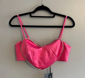 White Fox Heart Cropped Top thumbnail 1