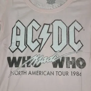 AC/DC Who Made Who Tour Scoop Neck Tee Recycle Karma T-Shirt Womens Shirt Sz‎ XS thumbnail 2