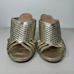 Tory Burch Brida Metallic Mule Sandals Size 8.5 thumbnail 5