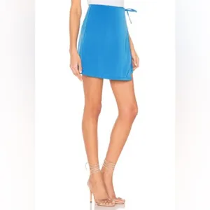 Superdown Revolve Jasper Wrap Skirt Aqua‎ Blue thumbnail 3