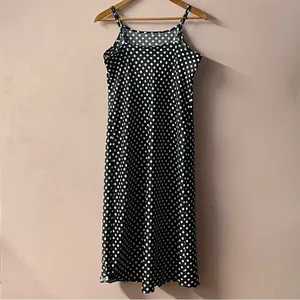 A New Day Black Polka Dot Slip Midi Dress EUC Size S thumbnail 2