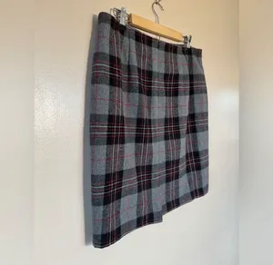 SALE! Gray Talbots Plaid Lined Skirt Size 14P EUC thumbnail 4