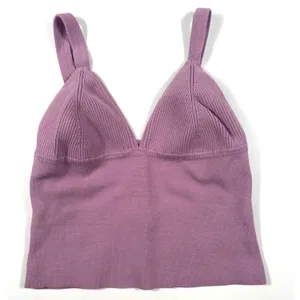 Free People Small Teagan Swit Cami Dawn Mauve Knit Ribbed Open Back Festival EUC thumbnail 2