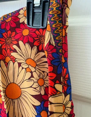 Farm Rio Mixed Prints Satin Slip Midi Skirt, Size S thumbnail 7
