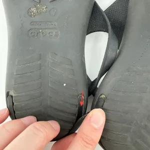 Crocs Sexi Flip Sandal Slip On Black Women 7 Slingback Thong Casual Barefoot thumbnail 8