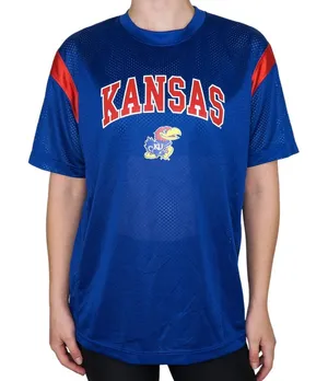 KU Jayhawks Football Jersey Crop Top thumbnail 1