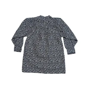 ZARA Printed Poplin Dress Long Sleeve Mini Mock Neck Womens Small Tunic TikTok thumbnail 4