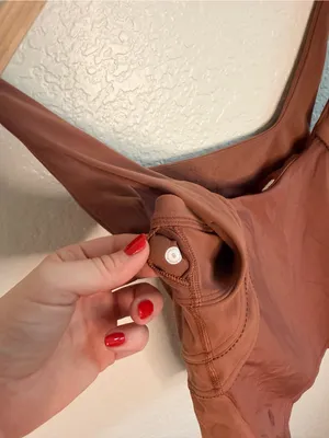 Lululemon Nulu and Mesh Back Shelf-Bra Yoga Tank Top 8 Brown thumbnail 9