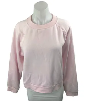 Aritzia Sunday Best Women's Pink Long Sleeve Crewneck Sweater Sweatshirt Top L thumbnail 1