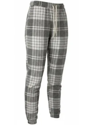 Aerie Snowed-In Fleece Jogger In Gray / White Plaid Size M NWT thumbnail 4
