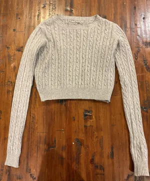 Boutique cropped sweater Tan thumbnail 1