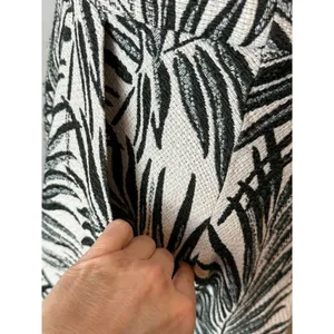 Hutch Aidy Dress‎ Womens 10 Black Ivory Palm Print Button Front Knee Length thumbnail 11