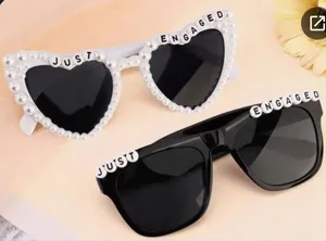 'Just Engaged' Sunglasses Black thumbnail 1