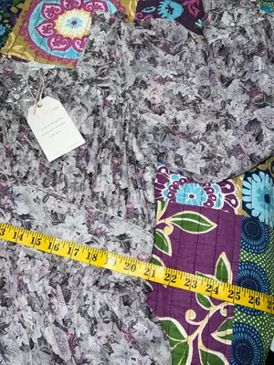 Ivy City Co Viola Floral Chiffon Ruffle Midi Dress Size 1X thumbnail 3