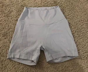 Blue Button Scrunch Workout Shorts thumbnail 1