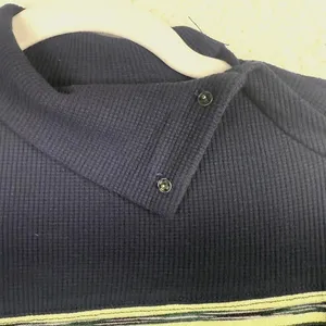 Free‎ People FP Movement Sweater Womens XS Striped Thermal Cropped Thumbholes thumbnail 3