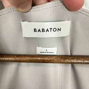 Babaton Light Grey Long Sleeve Bodysuit‎ Form Fitting Slimming Sweetheart thumbnail 5