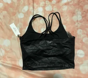 Calvin Klein performance crop top built in bra thumbnail 2