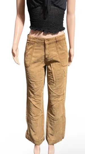 Pulp women's mid-rise butter scotch side panel Tencel bootcut pants 8/M thumbnail 1