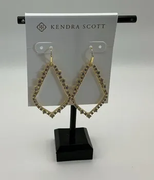 Kendra Scott Gold and Tan Earrings thumbnail 1