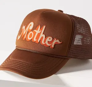 MOTHER The 10-4 Strokes Trucker Hat Anthropologie Brown Dug Out * thumbnail 1