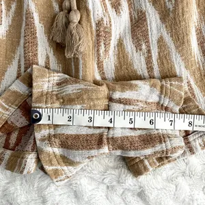 Aerie Tan Tribal Jacquard High Waisted Cotton Pull-on Summer Beach Shorts M thumbnail 8