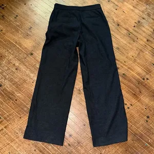 Ann Taylor wide leg business casual black minimalist slacks thumbnail 3