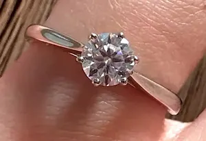 Boutique 1Ct Solitaire Platinum 925 Simulated Diamond Engagement Wedding Ring, Size 8‎ thumbnail 1