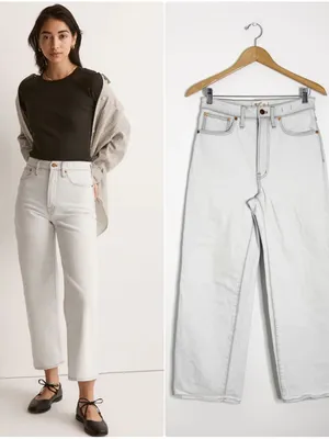 Madewell Perfect Vintage Wide Leg Crop Jeans 27 Edmunds Wash High Rise thumbnail 2
