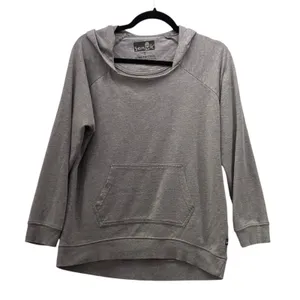 Sanuk Organic Cotton Hoodie Sweatshirt‎ Gray Small thumbnail 1