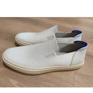 Rothy’s The Original Slip-On Sneaker Bright White Blue Halo W 11.5 M 10 thumbnail 3