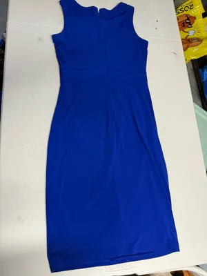 Vintage royal blue Sleeveless Studded Embellished Sheath Dress size 2 thumbnail 4