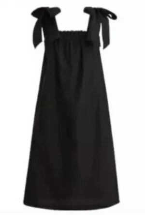 JCrew Tie Shoulder Poplin Dress With Pockets thumbnail 1
