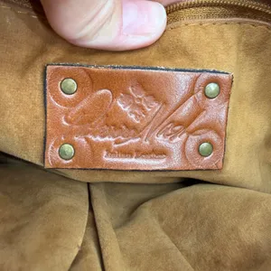 Patricia Nash Brown Italian Leather Studded Flap Crossbody Messenger‎ Bag thumbnail 9