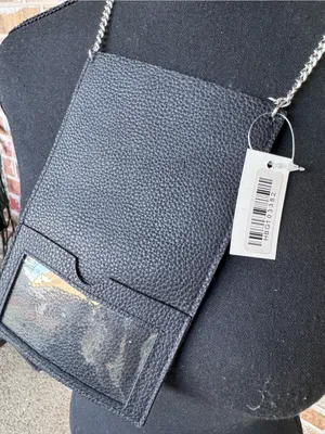 Leopard Rhinestone Crossbody Phone Bag Wallet Purse ID Pocket Silver Chain thumbnail 9