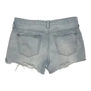 Free People Distressed Light Wash Cut Off Denim Jean Shorts Size 29 thumbnail 2