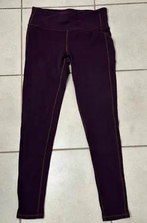 Athleta Purple‎ Women’s Athletic Yoga Running Full length Leggings Size M thumbnail 1