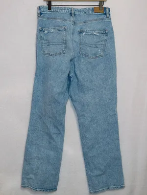 Light Wash Stretch High Rise Curvy 90s Straight Leg Jeans thumbnail 5