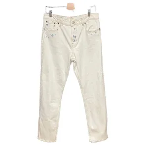 Maje Acid Wash Straight Leg Jeans White Denim Size 40 / US‎ 8 thumbnail 3