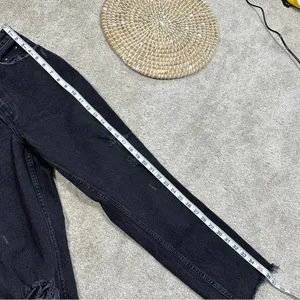 Abercrombie & Fitch Curve Love The Mom High Rise Skinny Jean Black Destroy 26 2R thumbnail 15