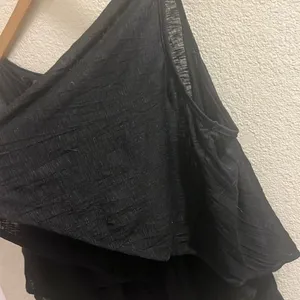 ✨Free People Black Crinkle Button Front Swing Crop Sz Medium Top✨ thumbnail 11