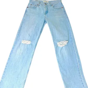 Levi's Light Wash Low Pro Straight Distressed Relaxed Jeans Sz 26 L31” thumbnail 1