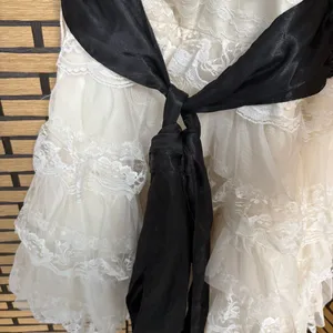 Masquerade White And Black Lace Strapless Dress Size‎ 16/17 thumbnail 5