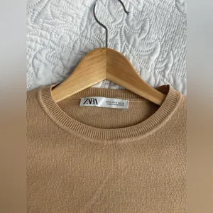 ZARA CAMEL KNIT CROPPED SWEATER M thumbnail 3