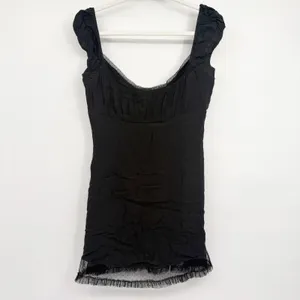 Urban Outfitters Kimchi Blue Womens Black Becca Coquette Mesh Mini Dress Size L thumbnail 8