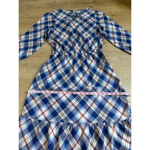 NWOT Gymboree Womens Matching Family Plaid Twill Tiered‎ Dress cotton size L thumbnail 6