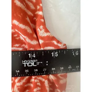 Lush Dark Coral Abstract Smocked Mini Dress Womens Small Beachy Vacation Summer thumbnail 6
